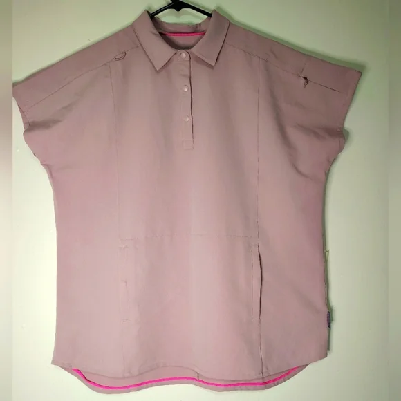 Movement by Butter Soft Mintaka scrub top, shirt collar, size L,mauve pink. - Picture 3 of 17